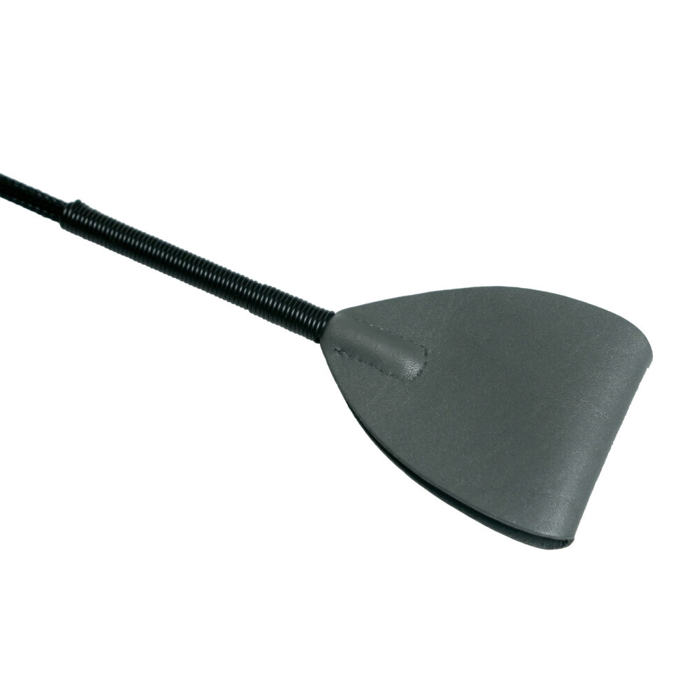 Shadow Grey Leather Riding Crop