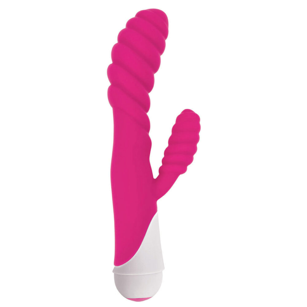 Diana 20x Rippled Silicone Rabbit Vibe- Pink