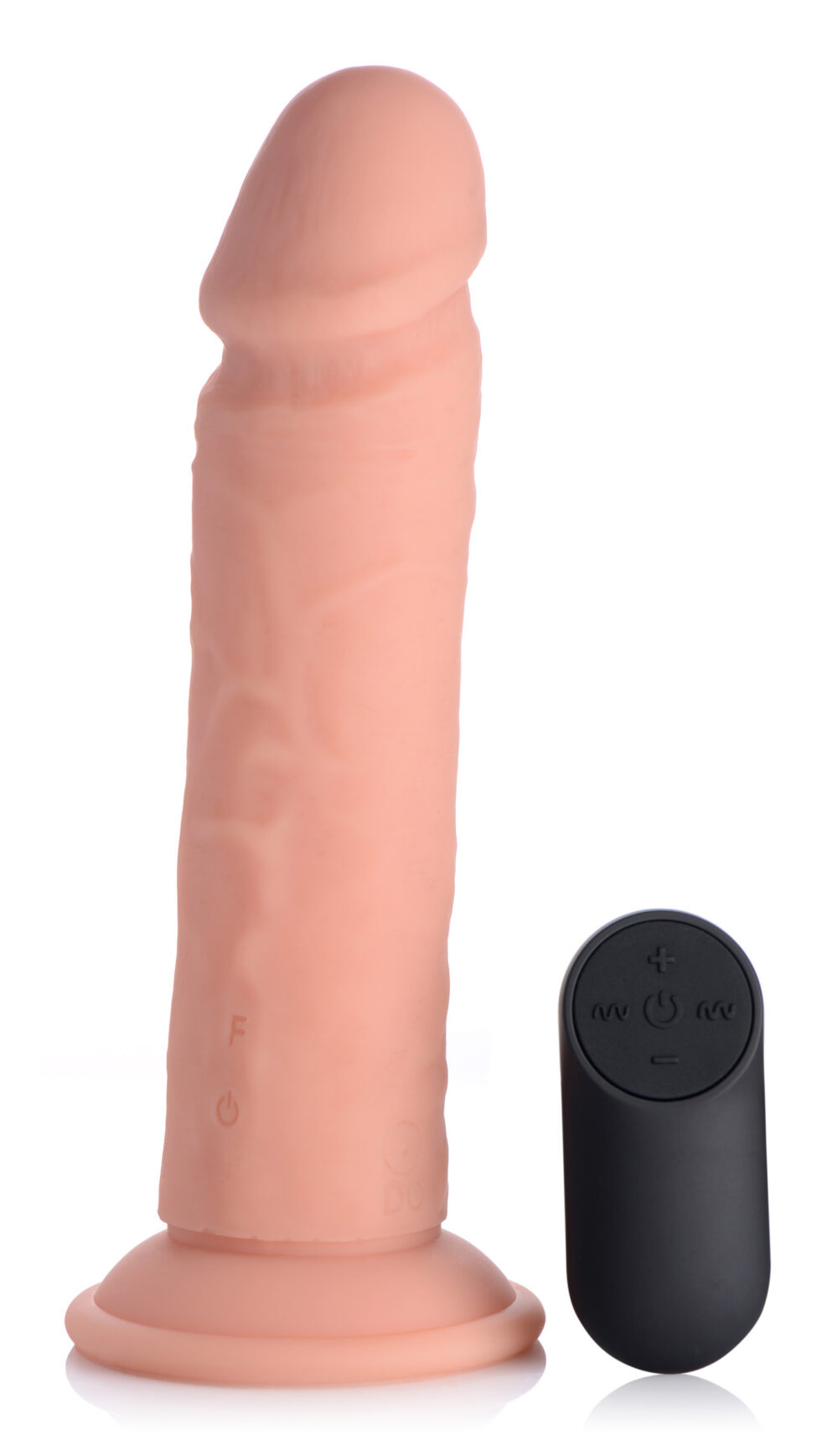 Big Shot Vibrating Remote Control Silicone Dildo - 8 Inch