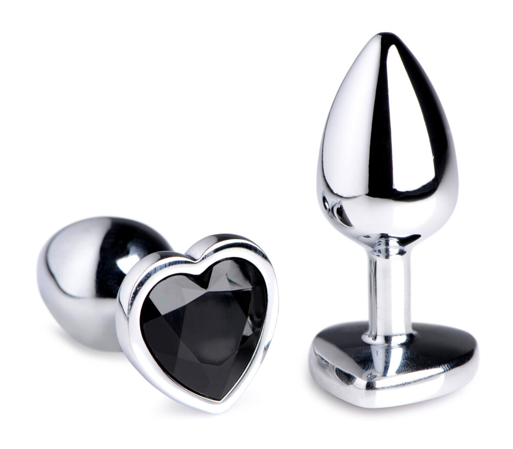 Black Heart Gem Anal Plug - Small