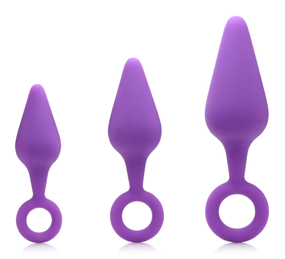 Rump Ringers 3 Piece Silicone Anal Plug Set - Purple